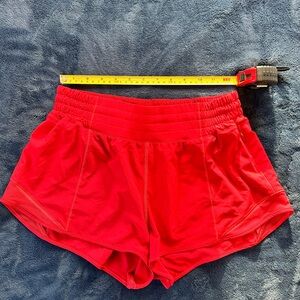 lululemon athletica Vibrant Red Athletic Shorts